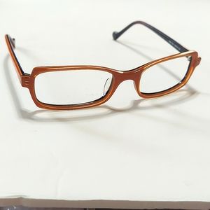 INhouse Orange Frame Black Interior Unisex Eyeglasses